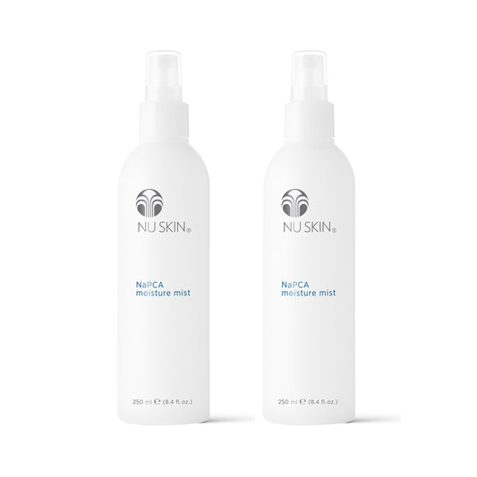 Nu Skin bottle front packaging showing branding and size benefit