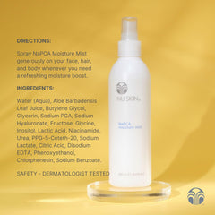 Nu Skin mist inside travel bag illustrating convenience for travel