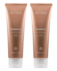 Nu Skin Sunright front packaging showing two 4.2 oz tubes for easy travel