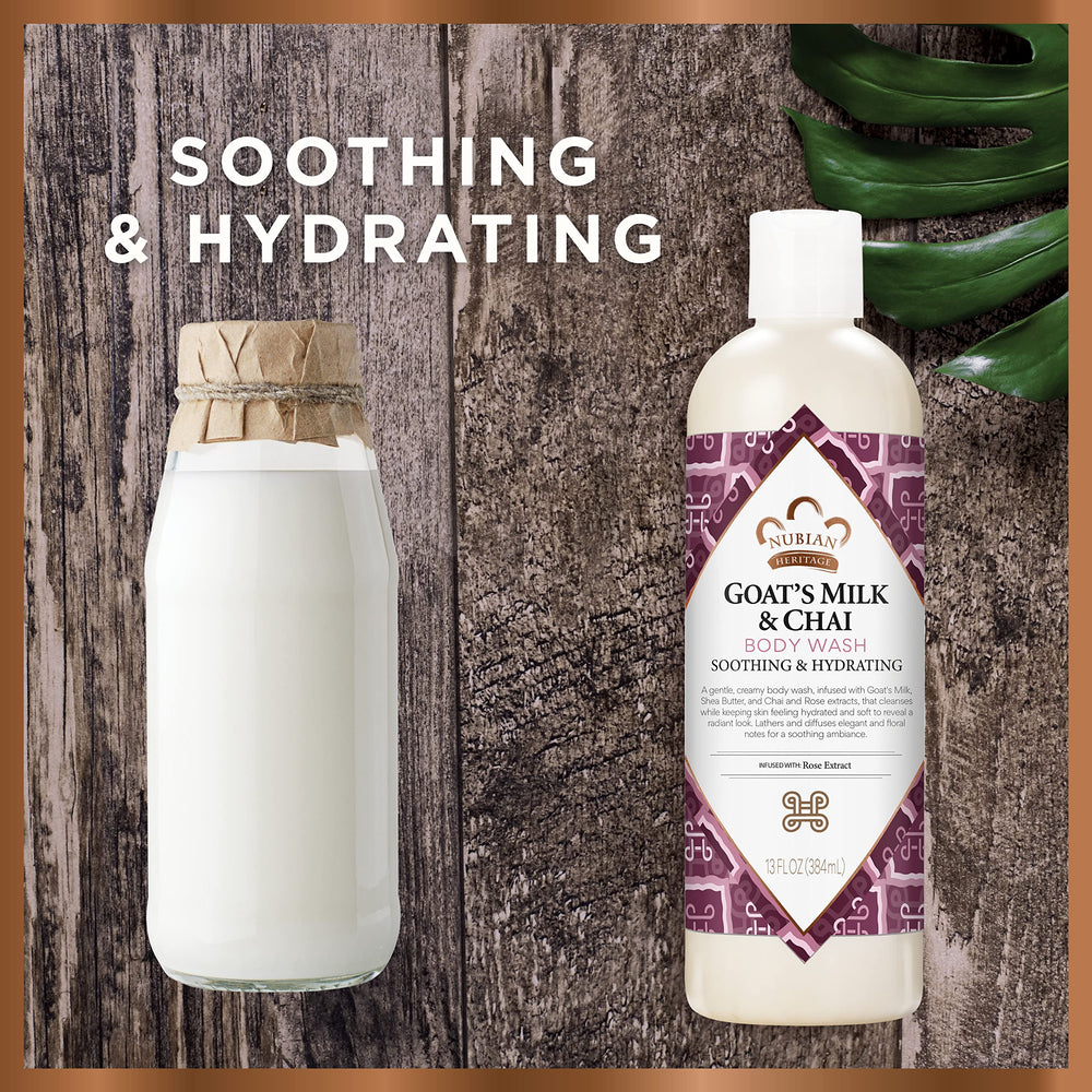 Nubian Heritage goats milk pouring to show nourishing texture