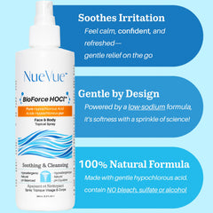NueVue nozzle spraying micro-mist for even coverage and no-drip benefit
