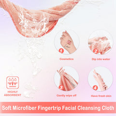 NUGILLA damp cloth removing makeup showing gentle cleansing benefit