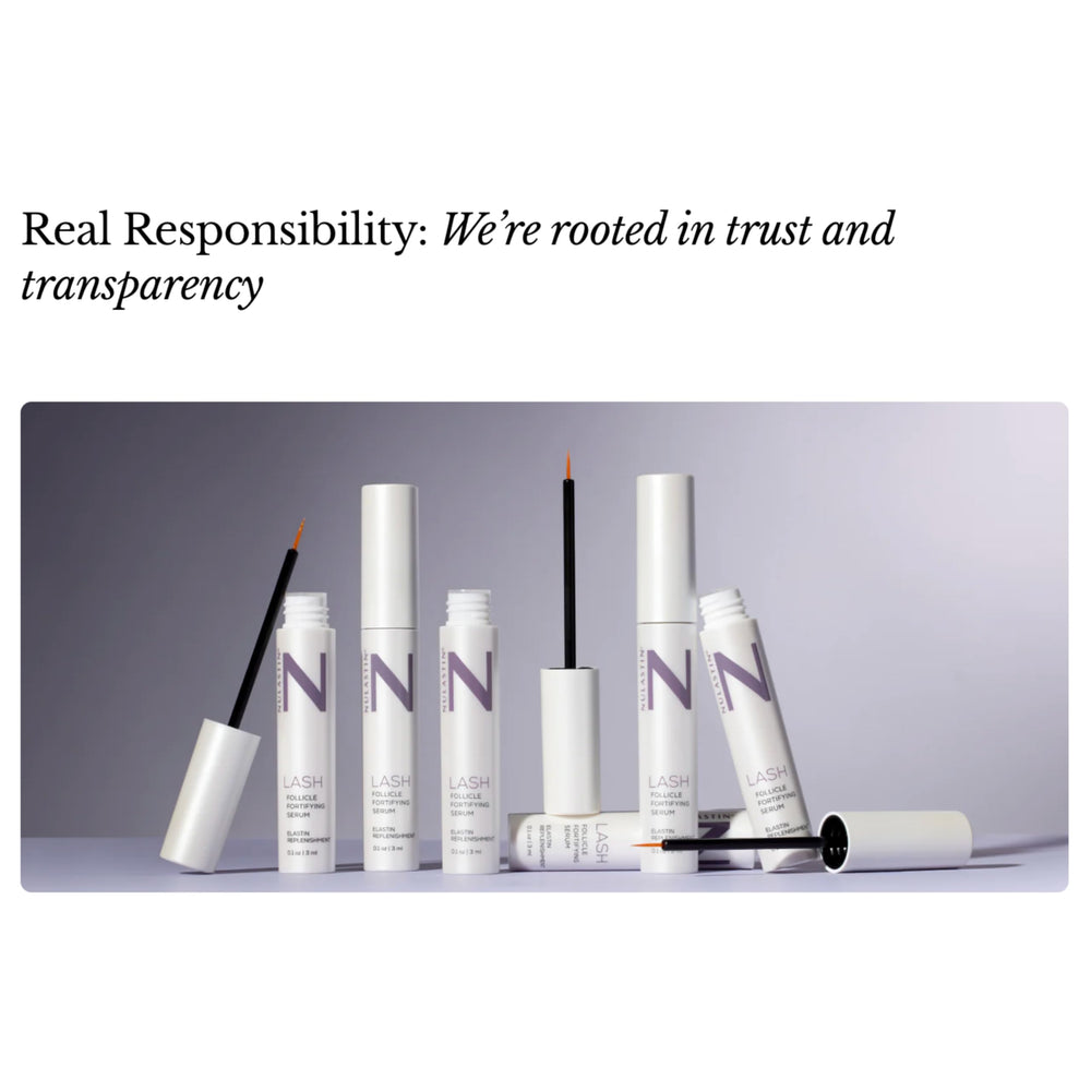 NULASTIN on bathroom vanity illustrating routine-ready beauty benefit