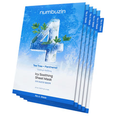 numbuzin front packaging showing five sheets and instant cool benefit