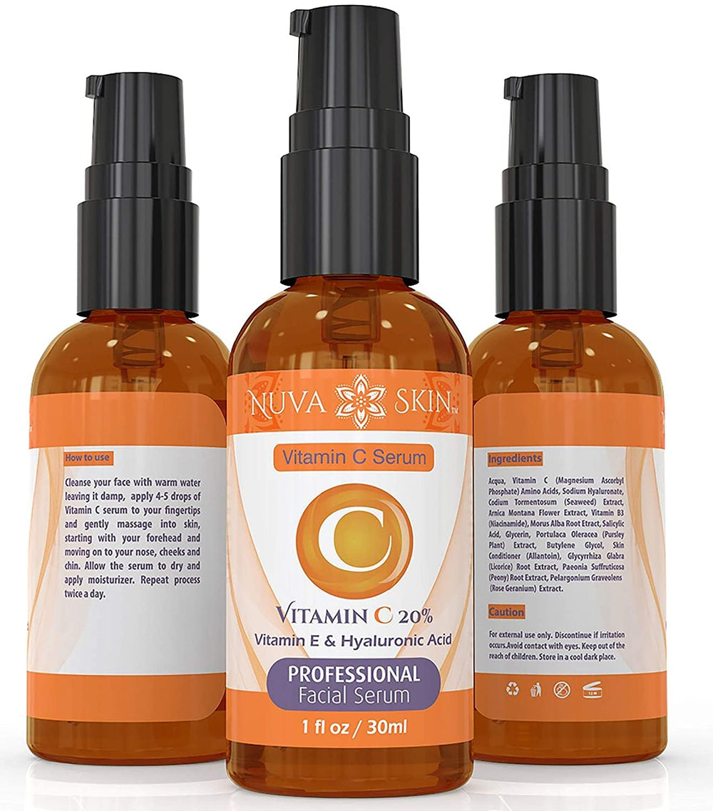 Nuva Skin dropper dispensing serum demonstrating controlled application benefit