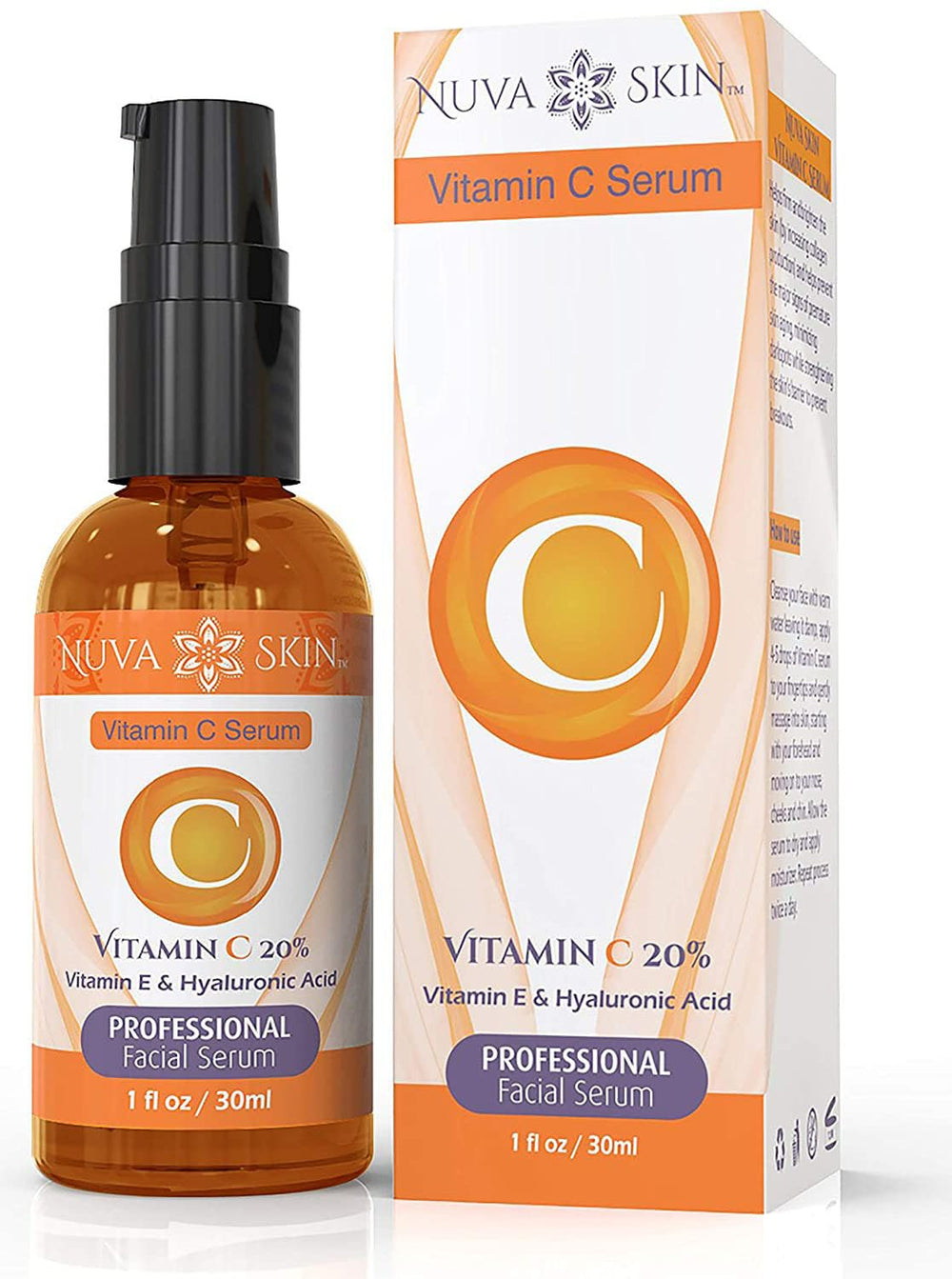 Nuva Skin bottle front view showing clean design and quick absorption benefit