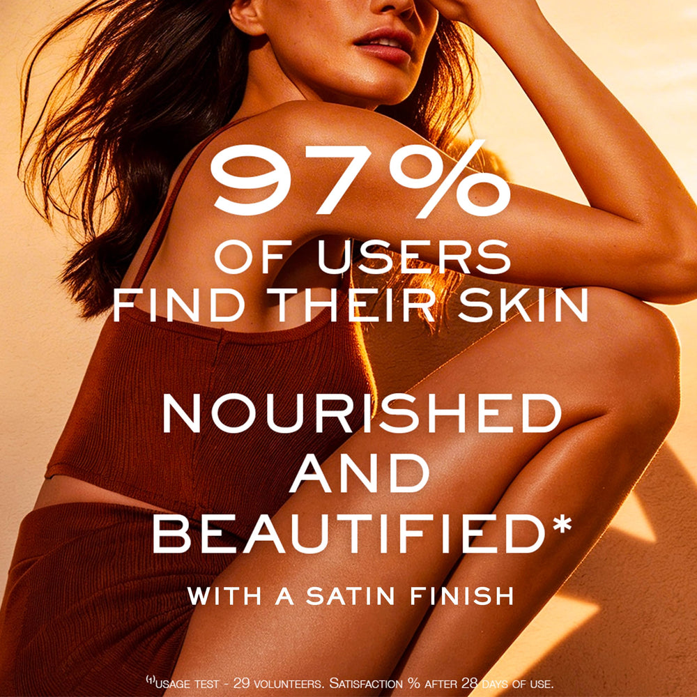 NUXE oil texture close-up illustrating lightweight, fast-absorbing feel