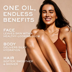 nuxe hair application on ends showing frizz control and added shine