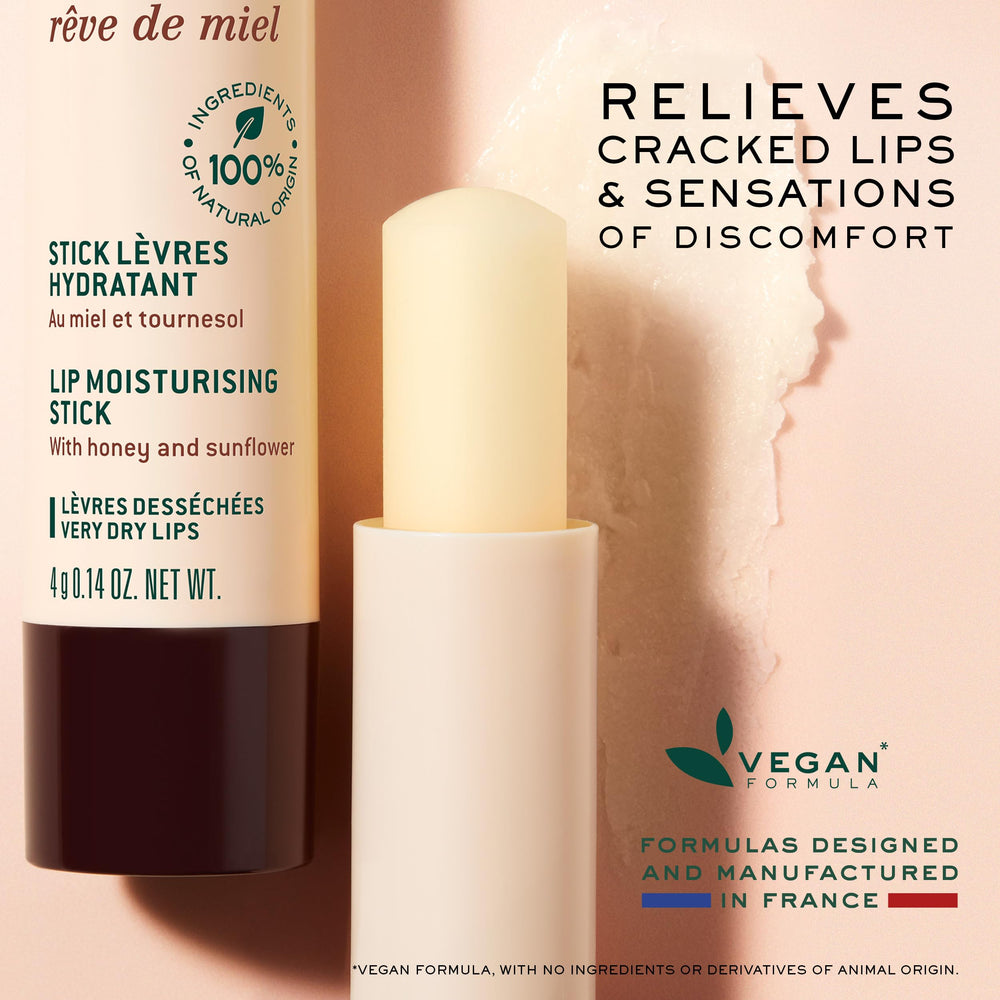 NUXE ingredients label close-up highlighting honey shea butter nourishing benefits