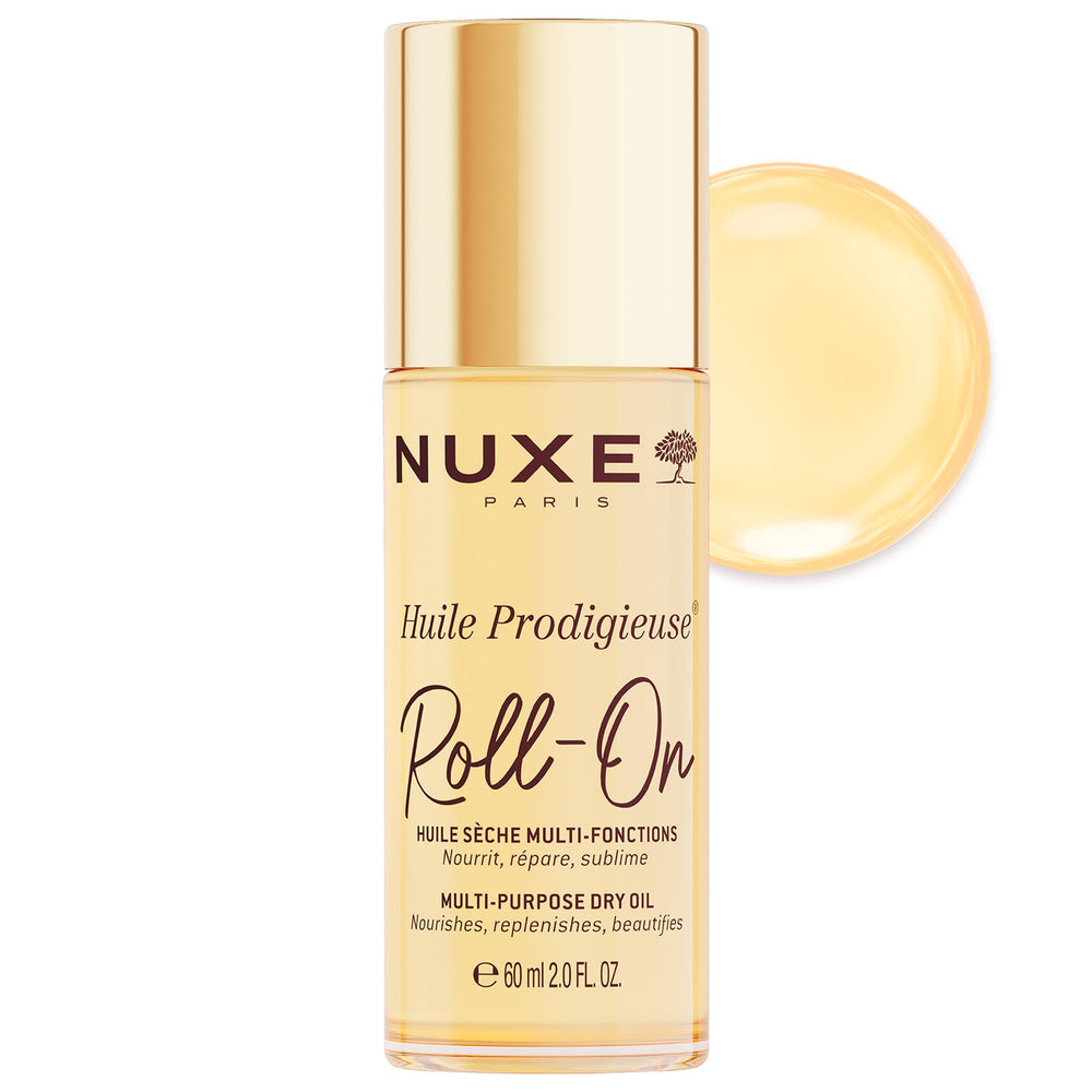 NUXE roll-on front packaging showing sleek bottle for easy use and portability