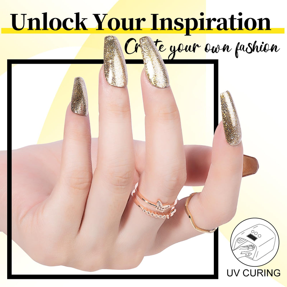 NXJ INFILILA gel used as nail art liner creating crisp gold accents and definition