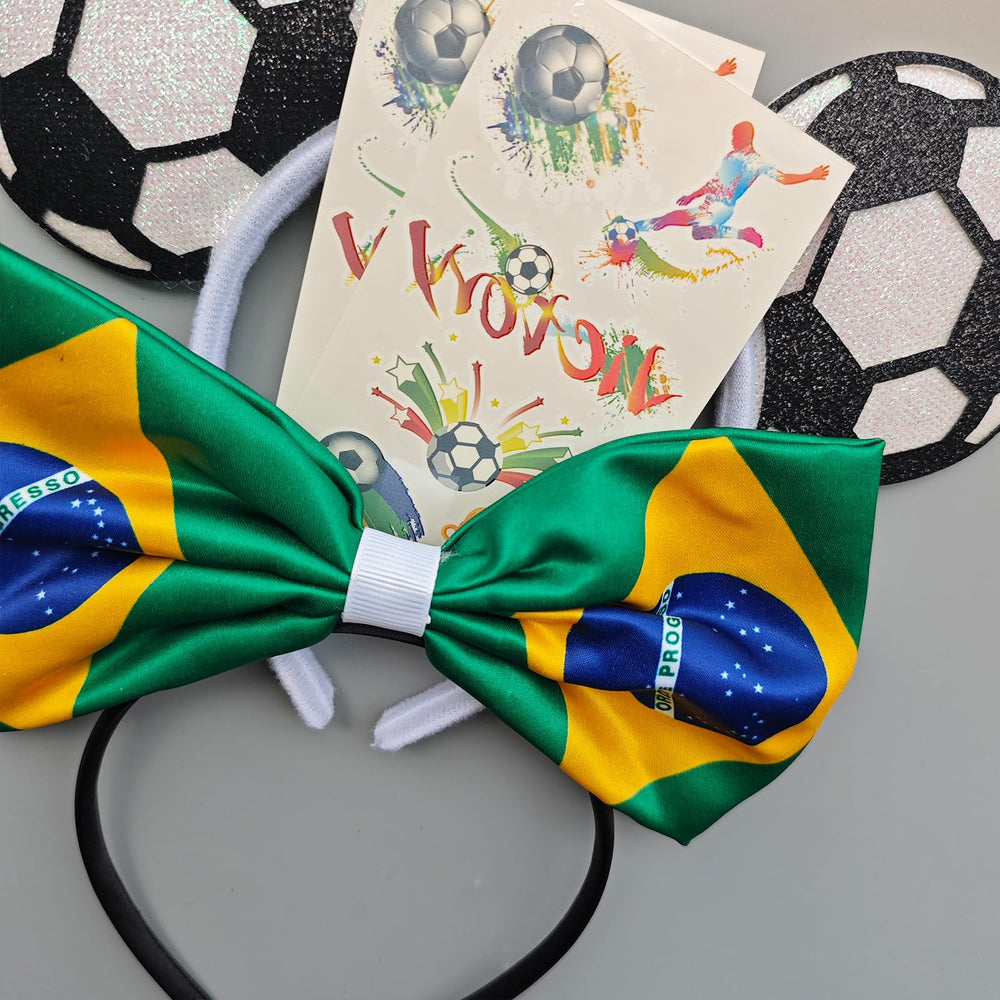 Nxtpz headband displayed with two World Cup tattoo stickers, adds decorative options