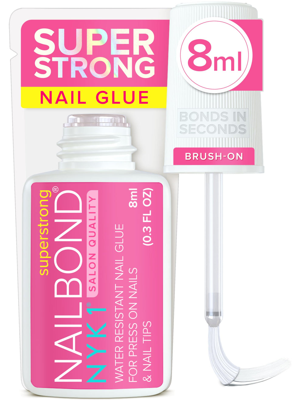 NYK1 NailBond front label showing product name and 8ml capacity for clear identification