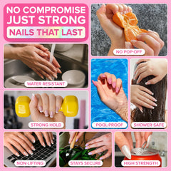 NYK1 NailBond bottle with cap off highlighting sealed storage and brush protection