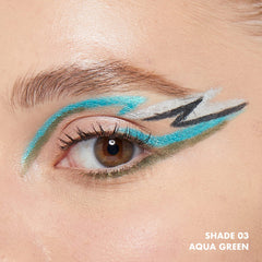 NYX PROFESSIONAL MAKEUP paired with eyeshadow to show complementary color layering