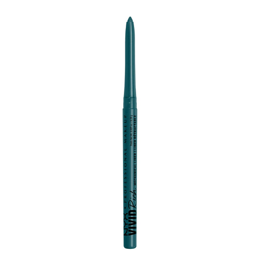 NYX PROFESSIONAL MAKEUP Aquamarine Dream pencil front view shows color and slim profile