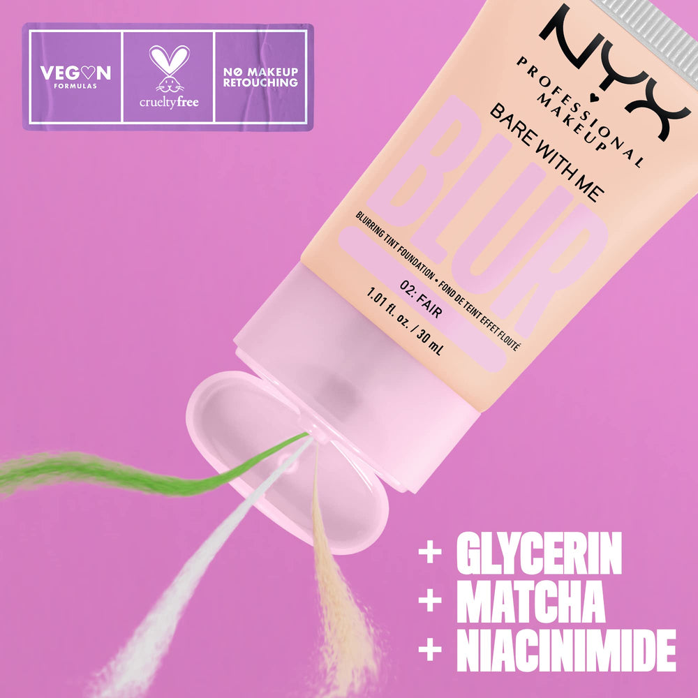 NYX PROFESSIONAL MAKEUP close-up texture showing smooth blurred finish benefit