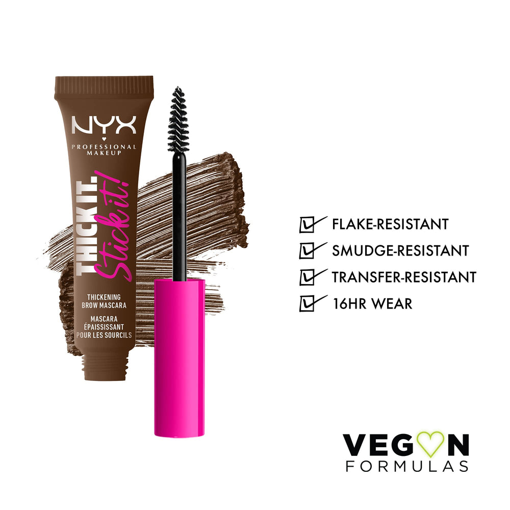 NYX Professional Makeup wand close-up showing fibers and bristles for precise application