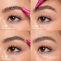 NYX PROFESSIONAL MAKEUP application on brow to lift and lock hairs