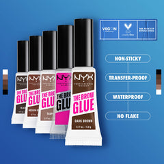 NYX PROFESSIONAL MAKEUP clear gel texture close-up highlighting non-sticky finish