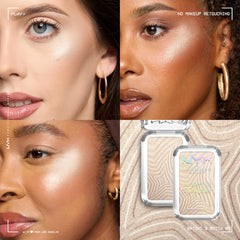 NYX Buttermelt applied on cheekbone for luminous sculpting effect