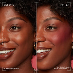 NYX PROFESSIONAL MAKEUP arm swatches of multiple Buttermelt shades showing true color payoff