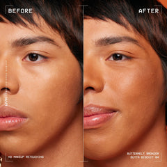 NYX PROFESSIONAL MAKEUP swatched texture on skin demonstrating buttery glide and buildable color