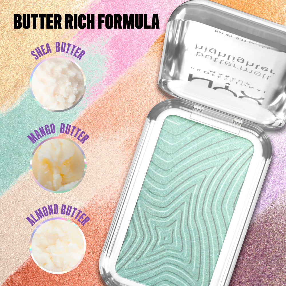 NYX PROFESSIONAL MAKEUP Buttermelt range pairing Butta Mint with blush for cohesive look
