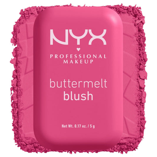 NYX Buttermelt front pan view showing shade and compact, easy color choice