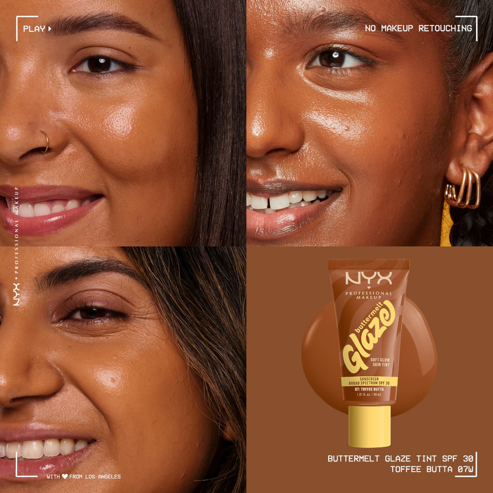 NYX PROFESSIONAL MAKEUP swatched on skin to show coverage and warm Toffee Butta tone