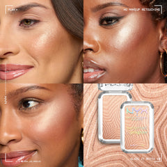 NYX PROFESSIONAL MAKEUP highlighter applied on cheekbone demonstrating luminous, longwear radiance