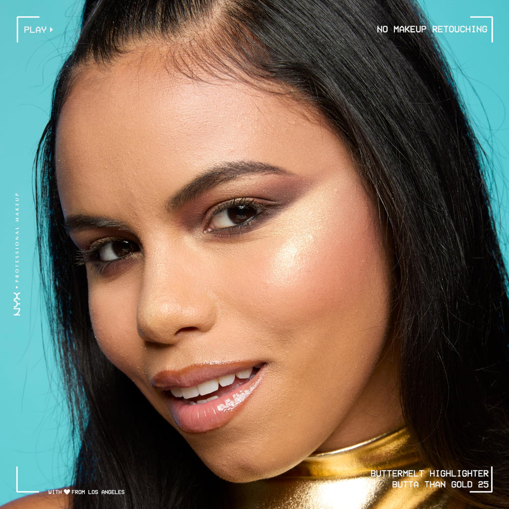 NYX PROFESSIONAL MAKEUP paired with Buttermelt blush for coordinated glow