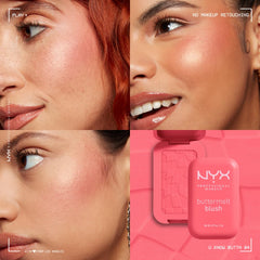 NYX PROFESSIONAL MAKEUP blush paired with bronzer showing cohesive sun-kissed benefit