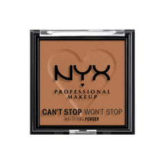 NYX PROFESSIONAL MAKEUP compact front showing Mocha shade and matte finish