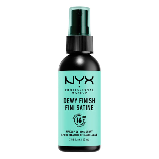 NYX PROFESSIONAL MAKEUP front bottle view showing dewy finish benefit