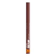 NYX PROFESSIONAL MAKEUP Dash Of Cocoa layered under gloss for plumper appearance