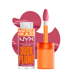 NYX PROFESSIONAL MAKEUP front packaging showing shade Strike A Rose and glossy finish benefit