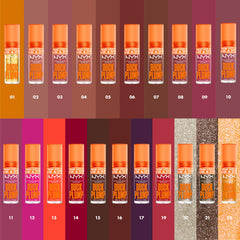 NYX tube in hand showing compact size and travel-friendly benefit