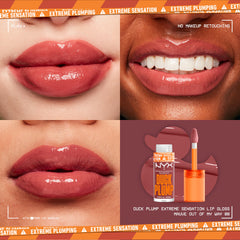 NYX Duck Plump texture swipe on skin showing high-pigment payoff benefit