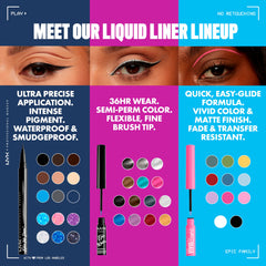 NYX PROFESSIONAL MAKEUP label close-up highlighting vegan, waterproof formula