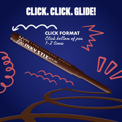 NYX PROFESSIONAL MAKEUP applied winged liner demonstrating crisp, smudge-resistant finish