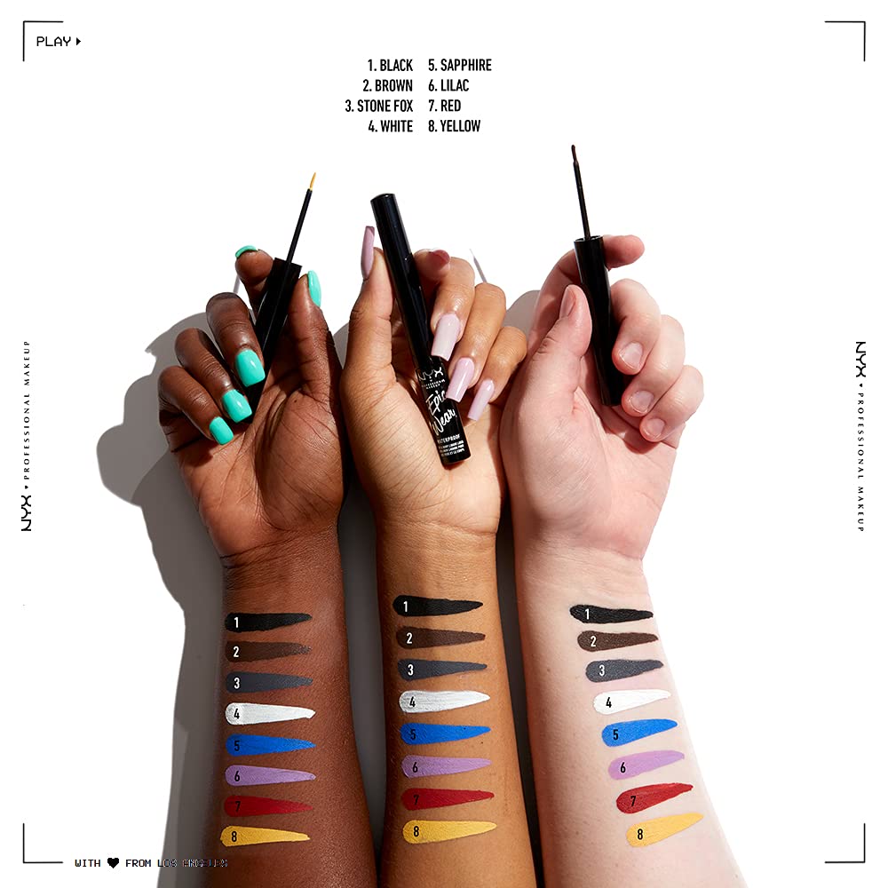 NYX PROFESSIONAL MAKEUP body art detail showing versatile use and bold color retention