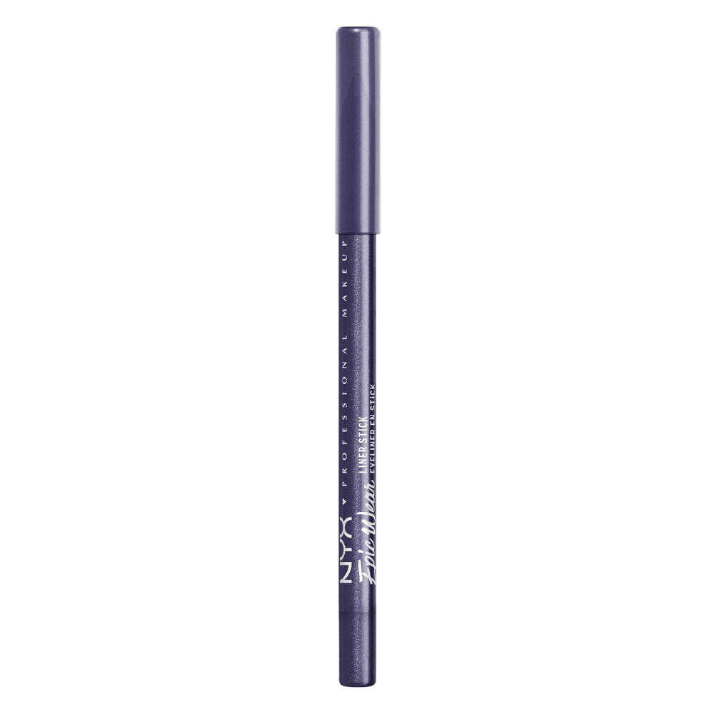 NYX PROFESSIONAL MAKEUP fierce purple winged eyeliner application illustrating sharp lines