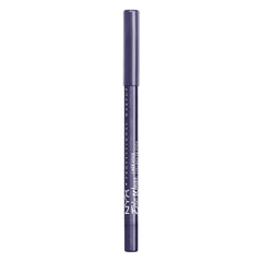 NYX PROFESSIONAL MAKEUP fierce purple winged eyeliner application illustrating sharp lines