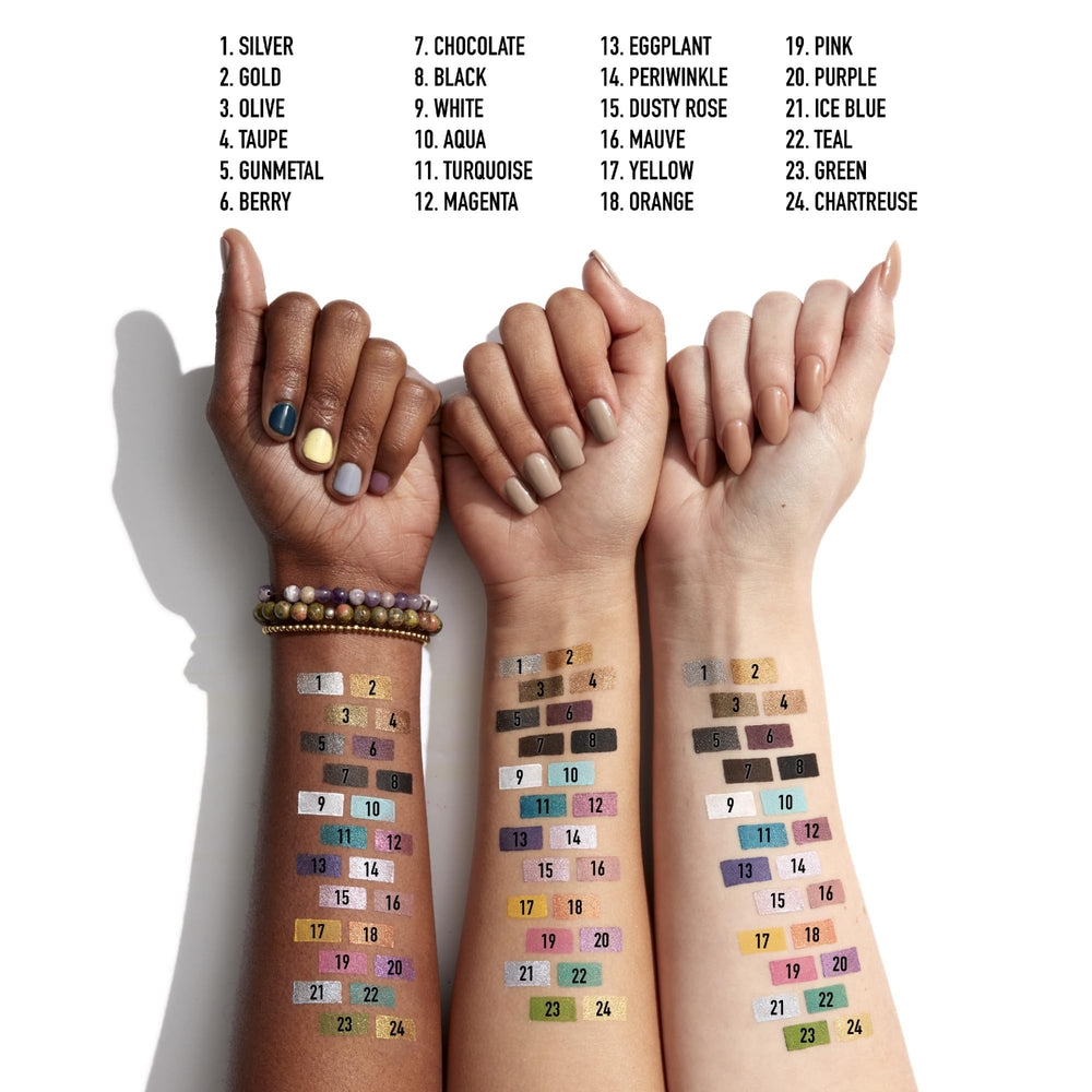 NYX PROFESSIONAL MAKEUP packaging label highlights shade name and wear claims