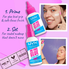 NYX PROFESSIONAL MAKEUP used over foundation showing enhanced color vibrancy