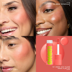 NYX PROFESSIONAL MAKEUP swatch on hand showing Papaya Plump payoff and buildable color benefit