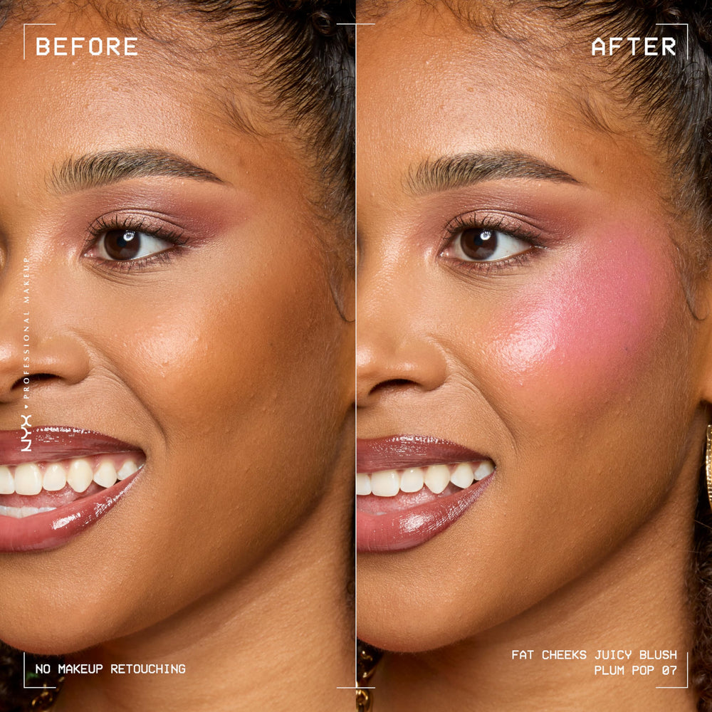 NYX PROFESSIONAL MAKEUP close-up of creamy Fat Cheeks texture showing dewy hydration benefit
