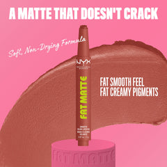 NYX PROFESSIONAL MAKEUP cap removed showing tip and easy glide benefit