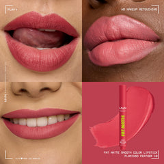 NYX PROFESSIONAL MAKEUP whipped texture close-up highlighting moisturized matte finish